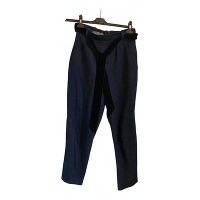 Pre-owned Monique Lhuillier Navy Denim - Jeans Trousers