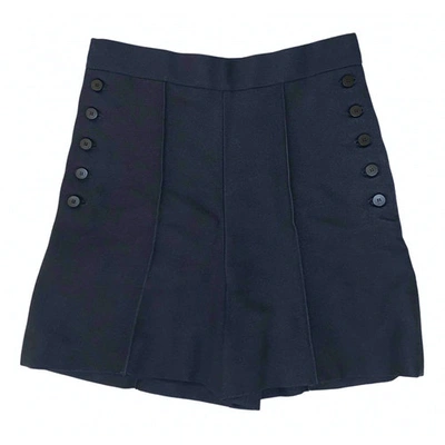 Pre-owned Dior Navy Silk Shorts