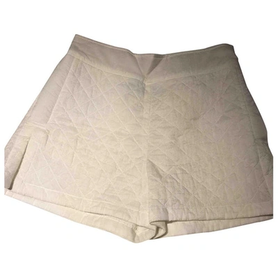 Pre-owned Chanel White Polyester Shorts