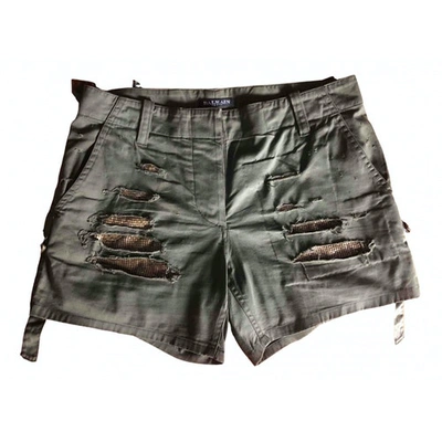 Pre-owned Balmain Khaki Cotton Shorts