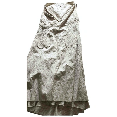 Pre-owned Hood By Air Mini Dress In Ecru