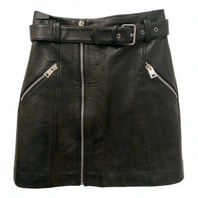 Pre-owned Claudie Pierlot Black Leather Skirt