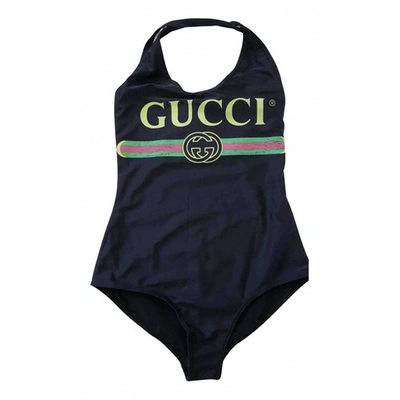 Pre-owned Gucci Black Lycra Swimwear