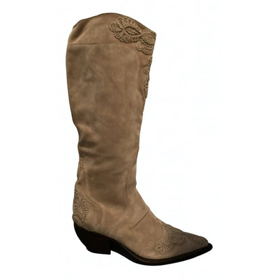 Pre-owned Ermanno Scervino Boots In Beige