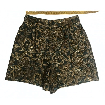Pre-owned Dolce & Gabbana Green Silk Shorts