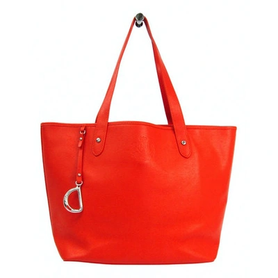 Pre-owned Ralph Lauren Orange Leather Handbag