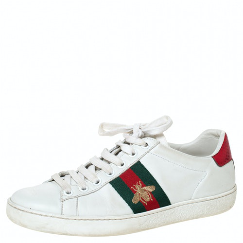 gucci white flats