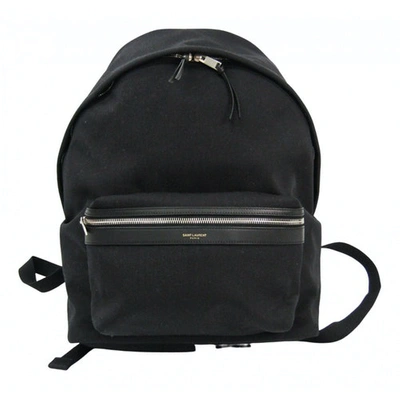 Pre-owned Saint Laurent Black Cloth Backpack