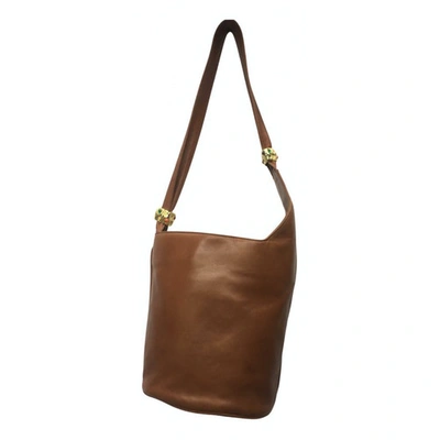 Pre-owned Rodo Leather Handbag In Brown