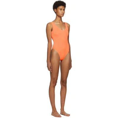 Shop Bound By Bond-eye Orange The Mara One-piece Swimsuit In Neon Orange