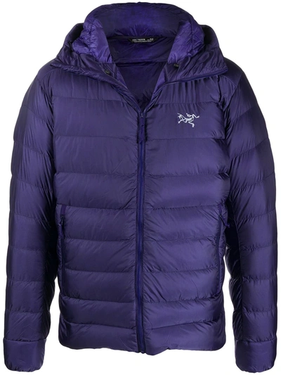 Shop Arc'teryx Cerium Hooded Puffer Jacket In Purple