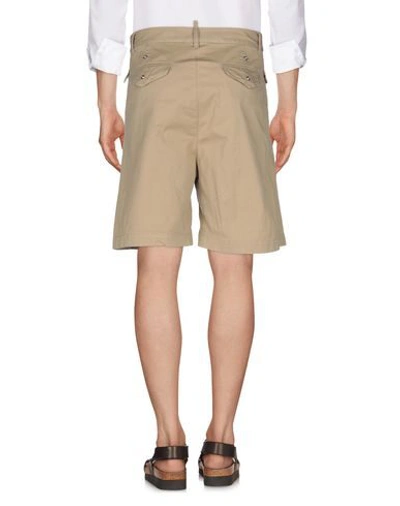 Shop Dsquared2 Man Shorts & Bermuda Shorts Beige Size 30 Cotton, Elastane
