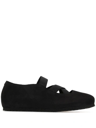 Shop Birkenstock Santa Ana Ballerinas In Black