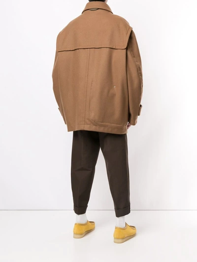 Shop Kolor Oversized Duffle Coat In Brown