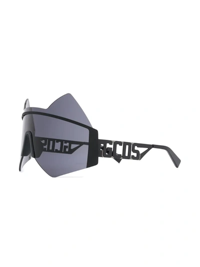 Shop Gcds Kitty Tinted Sunglasses In Black