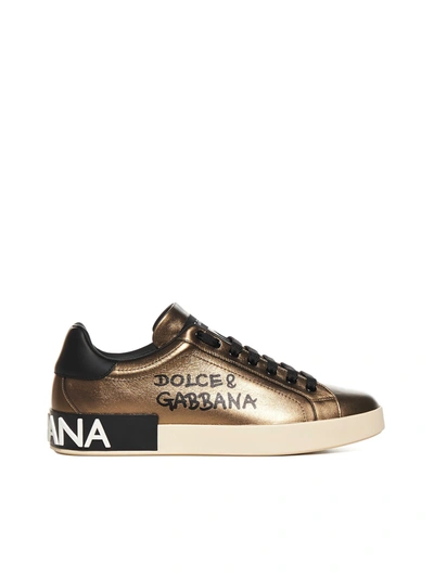 Shop Dolce & Gabbana Sneakers In Argento