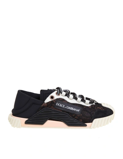 Shop Dolce & Gabbana Slip On Ns1 In Mix Of Materials In Black