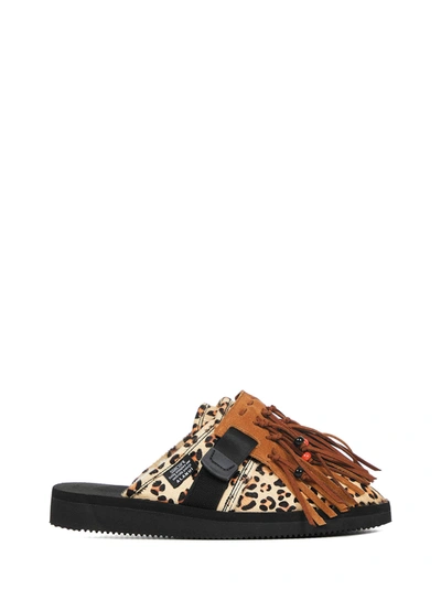 Shop Alanui Leopard Suicoke Sandals In Multicolor