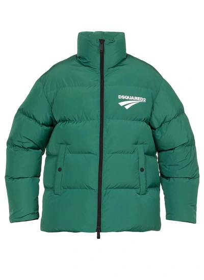 Shop Dsquared2 Flash Logo Puffer Jacket In Green