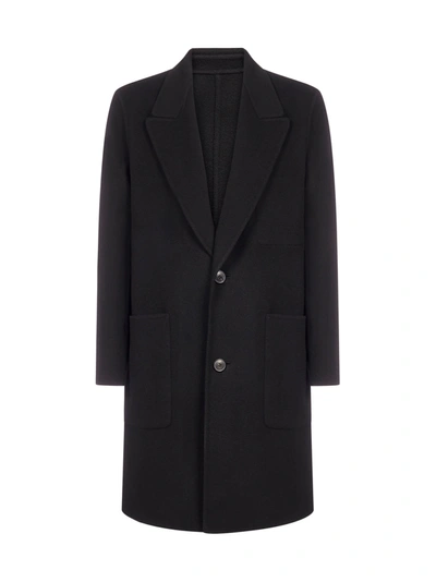 Shop Ami Alexandre Mattiussi Wool And Cashmere Coat In Noir