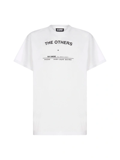 Shop Raf Simons The Others Tour Cotton T-shirt In White