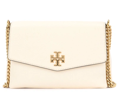 Shop Tory Burch Tory Buch Kira Small Convertible Shoulder Bag In Cream-colored Textured Leather In Beige