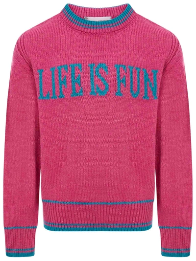 Shop Alberta Ferretti Junior Sweater In Fuxia