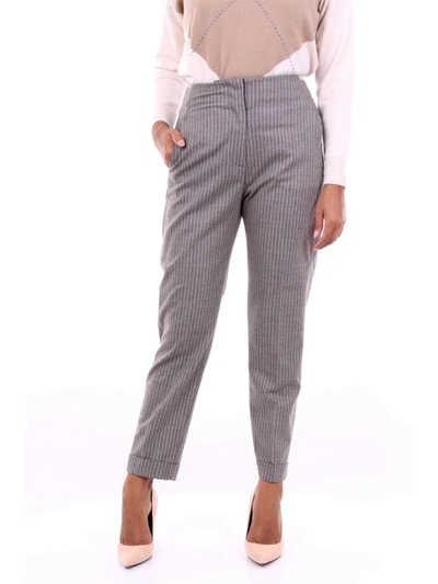 Shop Peserico Women's Grey Silk Pants