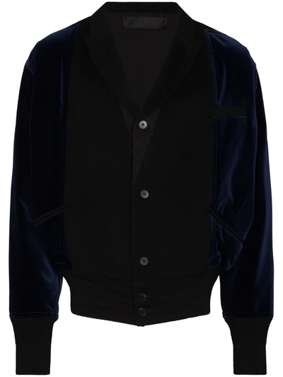 Shop Haider Ackermann Velvet Bomber Jacket In Black