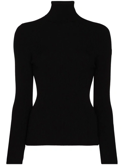 Fusalp Womens Noir Alisier Turtle-neck Stretch-knit Top Xs In Black