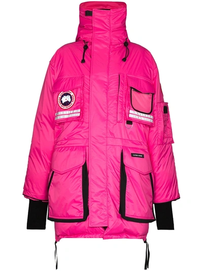 Shop Canada Goose Snow Padded Parka Coat In Pink