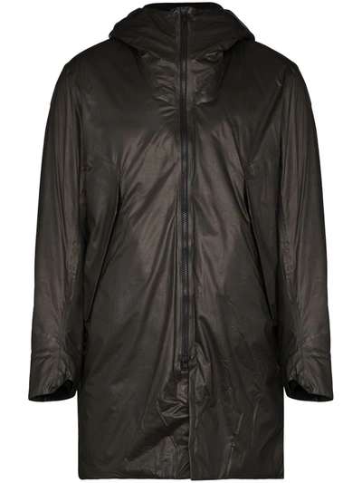 Shop Veilance Hooded Nylon Parka Coat In Black