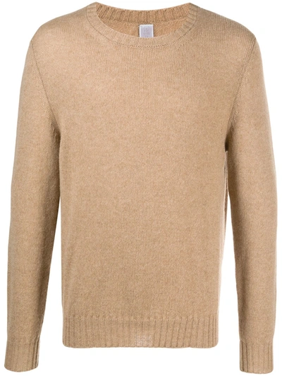 Shop Eleventy Long-sleeve Knit Jumper In Brown