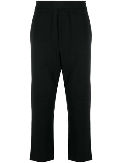 Shop Issey Miyake High-waisted Track Trousers In Blue