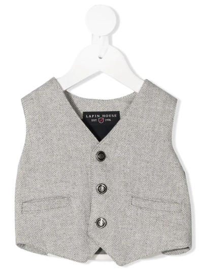 Shop Lapin House Formal Wool Waistcoat In Gold