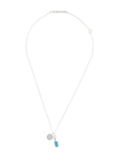 Shop Ambush Pill Charm Chain Necklace In Silver