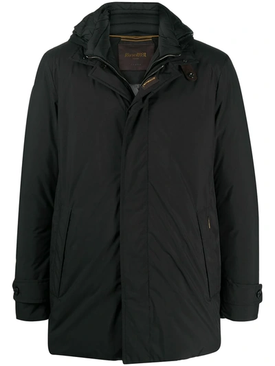 Shop Moorer Quilt-lining Feather-down Parka In Black