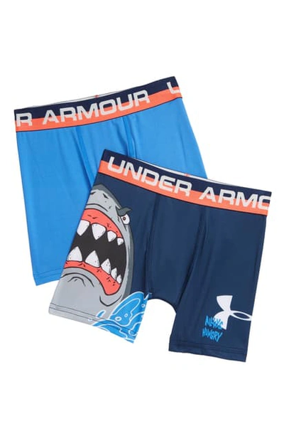 Under Armour Kids' Shark 2-pack Performance Boxer Briefs (big Boy) In  Academy