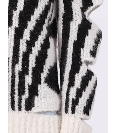 Shop Burberry Zebra Print Cut-out Sweater In Black/white