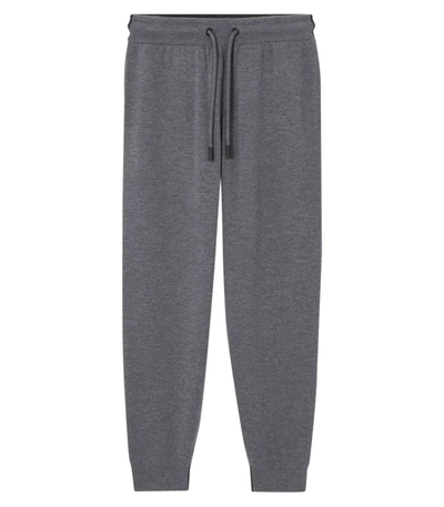 Shop Burberry Charcoal Grey Sweatpants