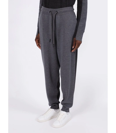 Shop Burberry Charcoal Grey Sweatpants