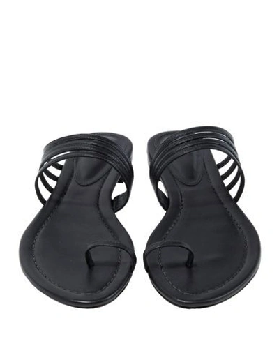 Shop Alexandre Birman Woman Toe Strap Sandals Black Size 5 Soft Leather