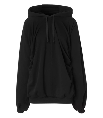 Shop Burberry Relaxed-fit Hoodie Black