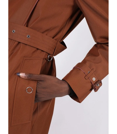 Shop Burberry Brown And Pink Trench Coat