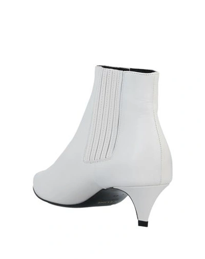 Shop Celine Woman Ankle Boots White Size 6 Calfskin