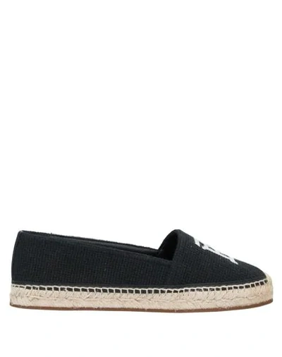 Shop Burberry Espadrilles In Black