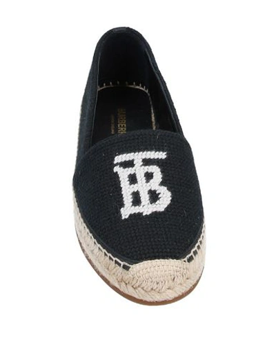 Shop Burberry Espadrilles In Black