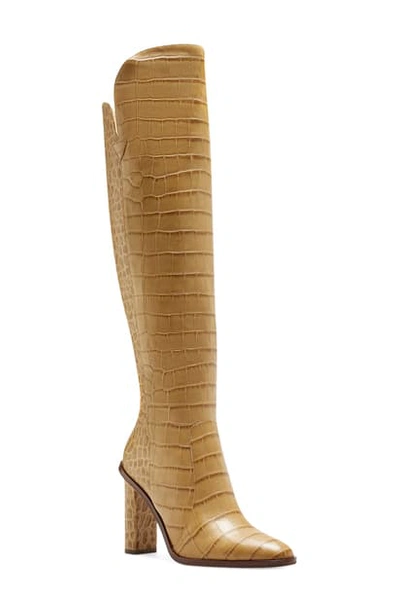 Shop Vince Camuto Palley Knee High Boot In Cashew Leather