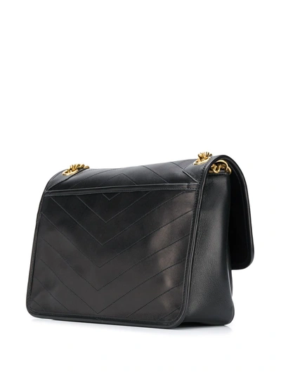 Shop Saint Laurent Niki Leather Handbag In Black