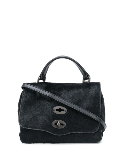 Shop Zanellato Postina Baby Leather Handbag In Black